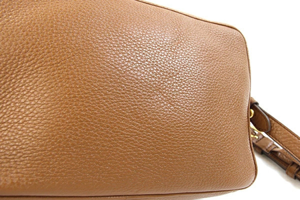 Prada Brown Bag Crossbody Shoulder Camera Leather Brown - Picture 5 of 8